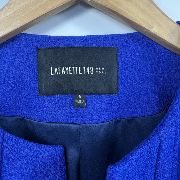 Lafayette 148 Erin Long Sleeve Overcoat and Sleeveless Sheath Dress Set Sz 8 - Picture 6 of 15